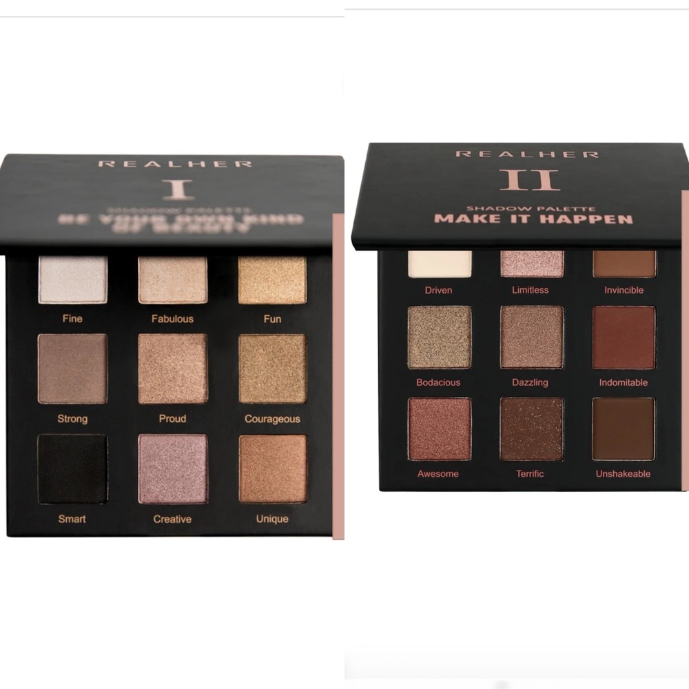 New Sealed RealHer Eyeshadow Palette 1 and 2